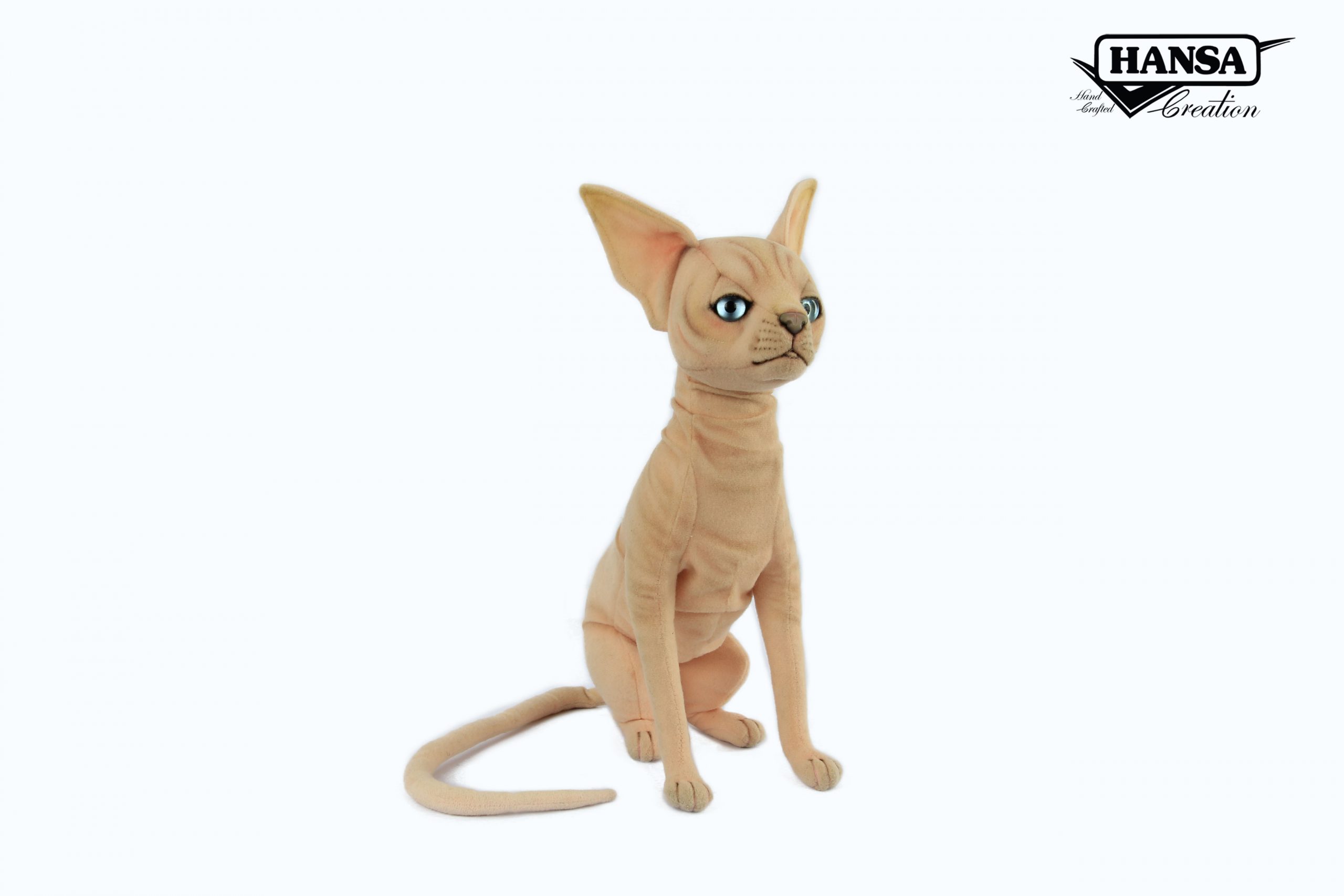 Hansa Sitting Sphynx Cat 8117 Plush Soft Toy Sold by Lincrafts Established 1993 